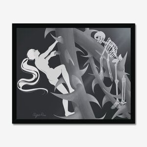 Per Aspera ad Astra Gothic Art Print 50 by 40 cm, Wall Art