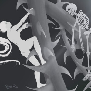 Per Aspera ad Astra Gothic Art Print 50 by 40 cm, Wall Art