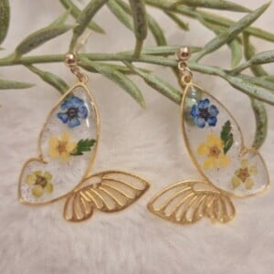 Resin grote vlinder oorbellen