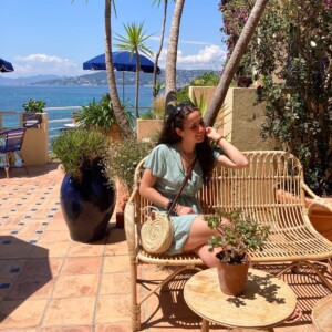 Rieten schoudertas klein