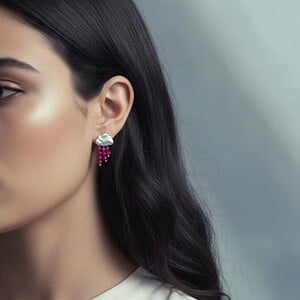 Roze agaat oorbellen