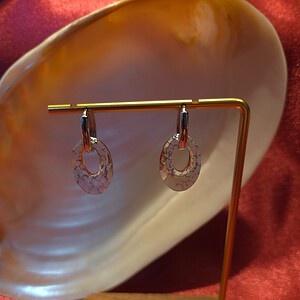 RVS creolen met kristallen hanger