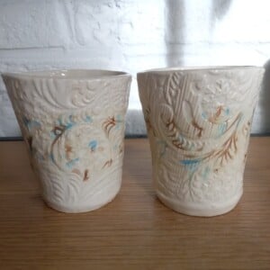 Set keramieken koffiemokken, off white