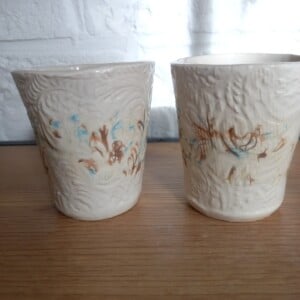 Set keramieken koffiemokken, off white