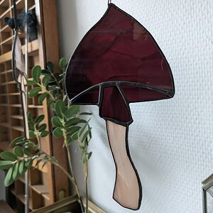 Set paddenstoelhanger glas paars