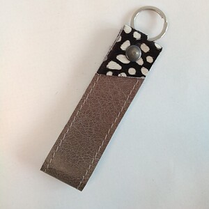 sleutelhanger van leer 'hertenprint, keyring