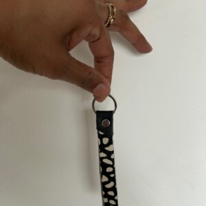 sleutelhanger van leer 'hertenprint, keyring