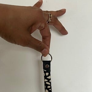 sleutelhanger van leer 'hertenprint, keyring