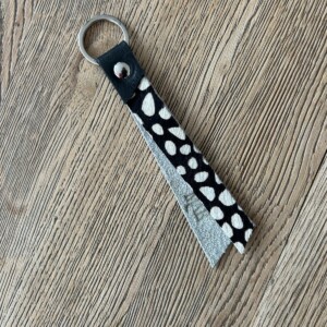 sleutelhanger van leer 'hertenprint, keyring