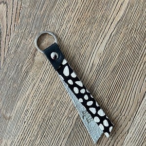 sleutelhanger van leer 'hertenprint, keyring