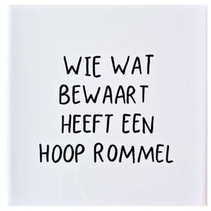 Tegel – Wie wat bewaart