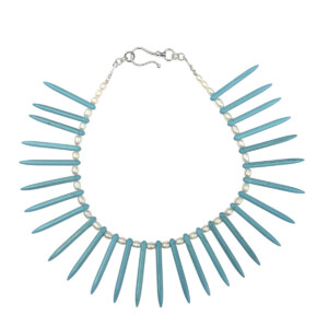 Turkoois en zoetwaterparels ketting