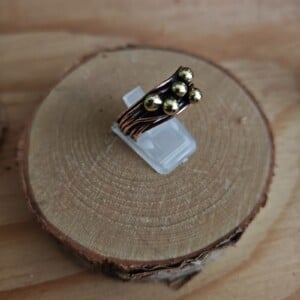 Unieke koperen ring