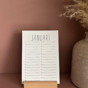 Verjaardagskalender + kaarthouder