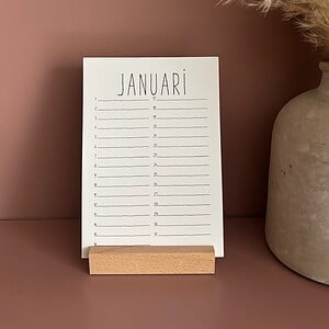 Verjaardagskalender + kaarthouder