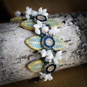 Wintertuin & Bloemenpracht, unieke handgemaakte bloemenarmband