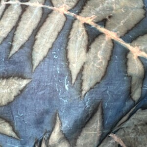 Zijden ecoprint sjaal - Sumak Sunrise