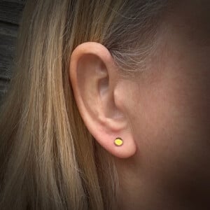 Zilveren oorstekers met citrien – handgemaakt | nikkelvrij