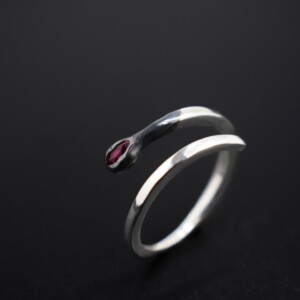 Zilveren open ring - Lucifer