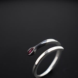 Zilveren open ring - Lucifer