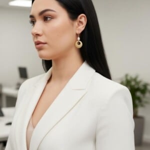 Zoetwaterparel oorbellen