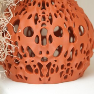 3D Vaas bruin/ naturel met bijzonder patroon