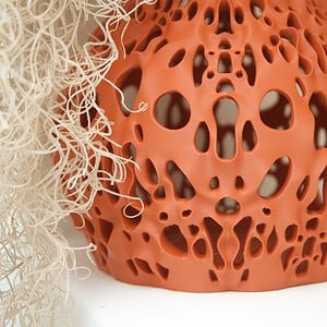 3D Vaas bruin/ naturel met bijzonder patroon
