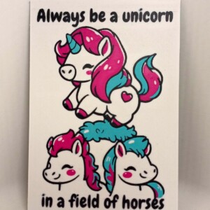 Unicorn Wall Art Bordje met Quote Handgemaakt