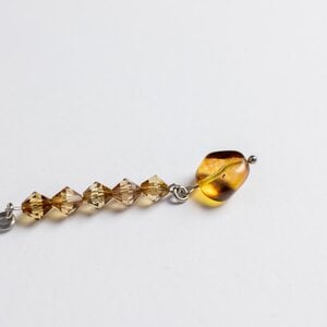 Ambervlam ear cuffs (paar) – geel/oranje oorhangers zonder gaatje