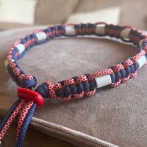 Anti-tekenband blauw/rood