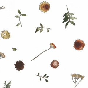 Autumn Glory botanische herfstposter A5/A4 – warme herfsttinten (oker, roest, mosgroen)