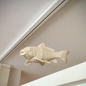 Beige Koi fish window art