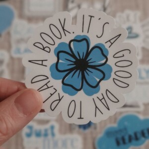 Bookish blauw stickerset, set van 10 stuks ( A )