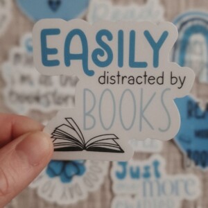 Bookish blauw stickerset, set van 20 stuks
