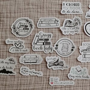 Bookish stickerset, set van 20 stuks