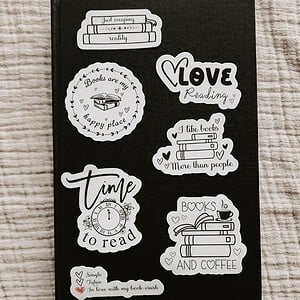 Bookish stickerset, set van 30 stuks