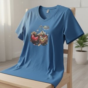 Dames shirt Soft royal blue kersen – Everyday Comfort Edition