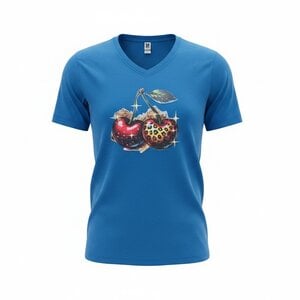 Dames shirt Soft royal blue kersen – Everyday Comfort Edition