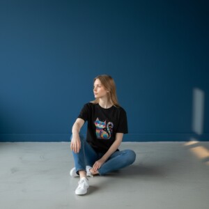 Dames T-shirt kattenprint maat XL – schattig Cat Lover shirt, zacht & comfortabel, cadeau voor kattenliefhebbers, wasbaar 30 C