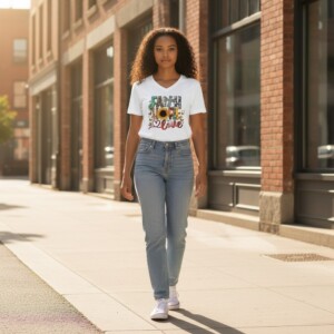 Dames t shirt Soft wit - Cat Tee – Everyday Comfort Edition