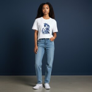 Dames T-shirt wit kattenprint  – schattig Cat Lover shirt, zacht & comfortabel, cadeau voor kattenliefhebbers