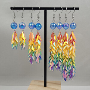 Disco holografische regenboog oorbellen