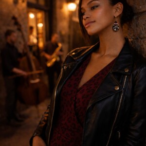 Donker & Abstract, artistieke oorbellen met geometrisch kralen weefwerk en goud vermeil