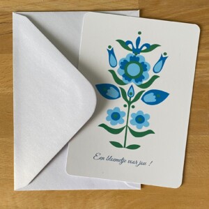 Folklore bloem kaart
