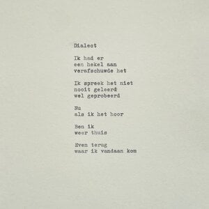 Gedicht - Dialect