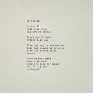 Gedicht - Op bezoek