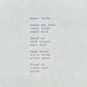 Gedicht - Samenwonen
