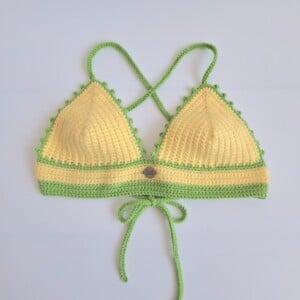 Gehaakt topje | Geel en groen