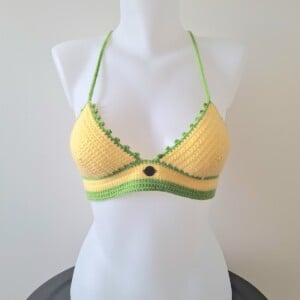 Gehaakt topje | Geel en groen