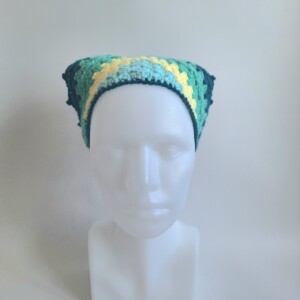 Gehaakte bandana | Mintgroen, pastel geel, turquoise en petrol